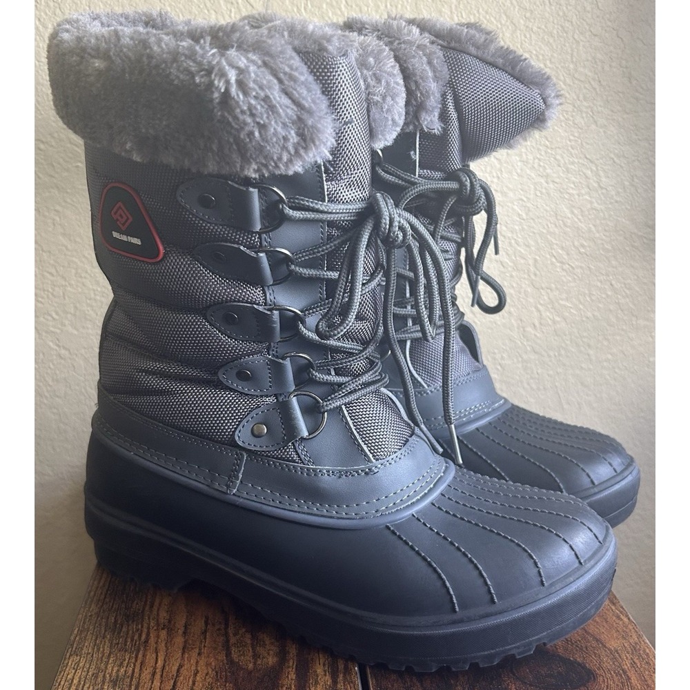 Dream Pairs women winter warm boots lining zip up snow boots waterproof size 7